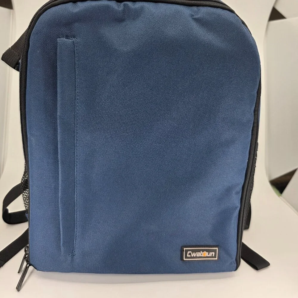 NWT Cwatcun D6 Small Camera Backpack | Navy Blue Water-Resistant Photography Bag